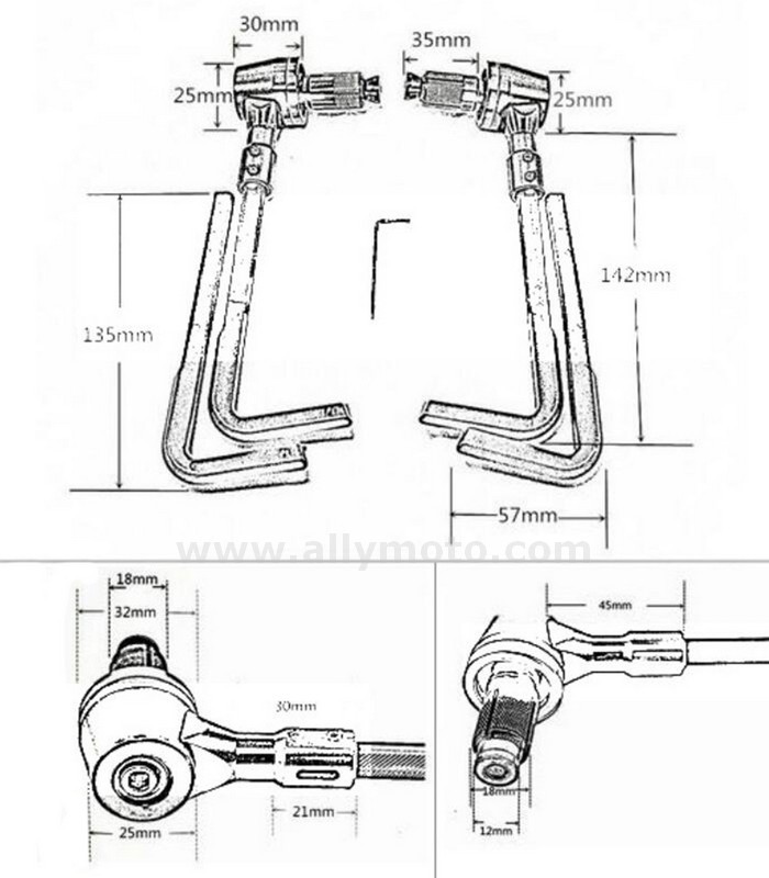 001 22mm Motorcycle Brake Clutch lever guard protector-6